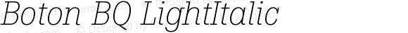 Boton BQ LightItalic