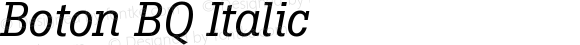 Boton (R) Italic