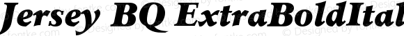 Jersey (R) Extra Bold Italic