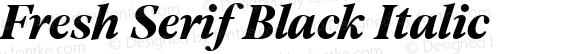 Fresh Serif Black Italic