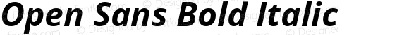 Open Sans Bold Italic