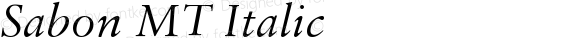 Sabon MT Italic Version 001.003