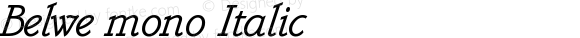 Belwe mono Italic