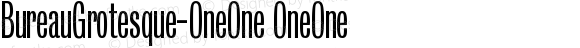BureauGrotesque-OneOne OneOne Version 001.000