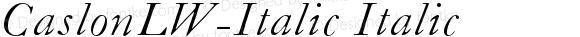 CaslonLW-Italic Italic