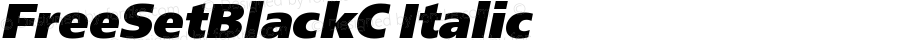 FreeSetBlackC Italic