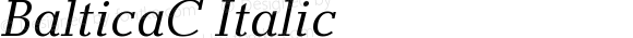 Baltica Italic Cyrillic