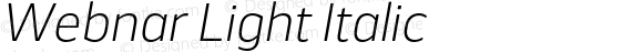 Webnar Light Italic