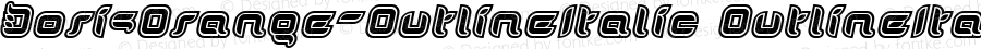 DorisOrange-OutlineItalic-Regular