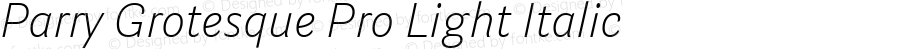 ParryGrotesquePro-LightItalic