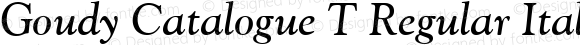 Goudy Catalogue T Regular Italic