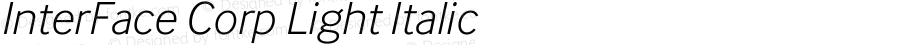 InterFace Corp Light Italic Version 2.00