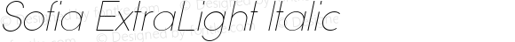 Sofia ExtraLight Italic