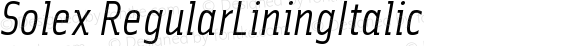 SolexRegularLiningItalic