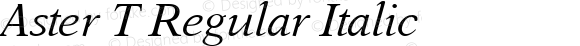 Aster T Regular Italic