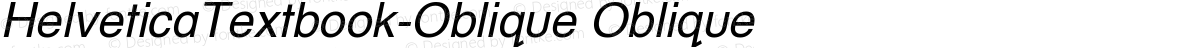 HelveticaTextbook-Oblique Oblique