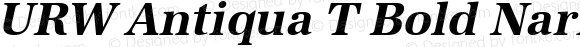 URWAntiquaTNar Bold Oblique