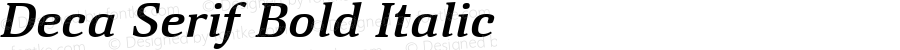 Deca Serif Bold Italic