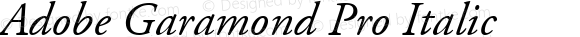 Adobe Garamond Pro Italic