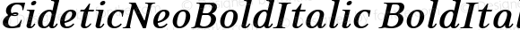 EideticNeoBoldItalic BoldItalic