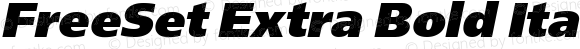 FreeSet Extra Bold Italic Regular