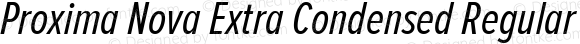 Proxima Nova Extra Condensed Regular Italic