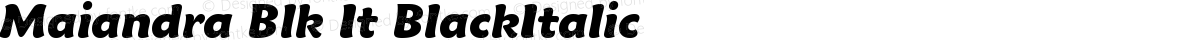 Maiandra Blk It BlackItalic