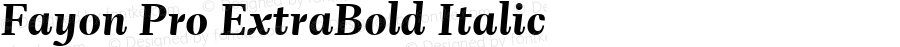 Fayon Pro ExtraBold Italic
