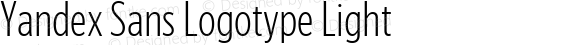 Yandex Sans Logotype Light Version 1.1 2016