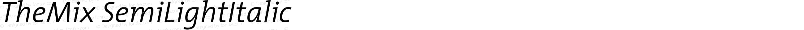 TheMix SemiLightItalic
