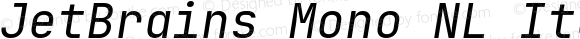 JetBrains Mono NL Italic