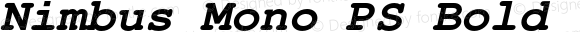 Nimbus Mono PS Bold Italic