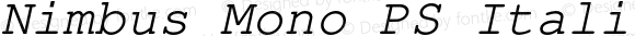 Nimbus Mono PS Italic