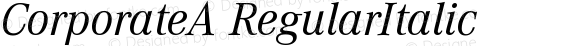 CorporateA RegularItalic