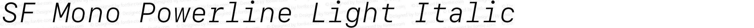 SF Mono Light Italic