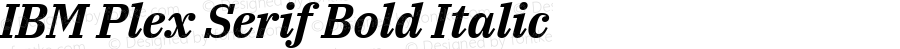 IBM Plex Serif Bold Italic