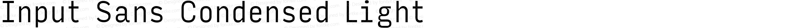 Input Sans Condensed Light