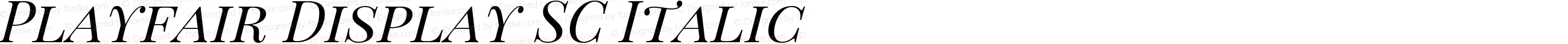 Playfair Display SC Italic