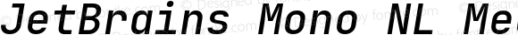 JetBrains Mono NL Medium Italic
