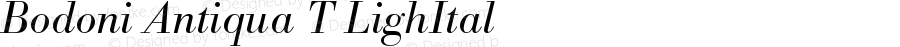 Bodoni Antiqua T Light Italic