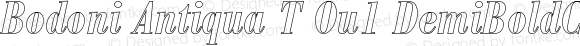 Bodoni Antiqua T Demi Bold Condensed Italic Ou1