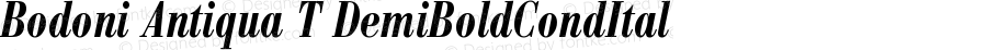 Bodoni Antiqua T Demi Bold Condensed Italic