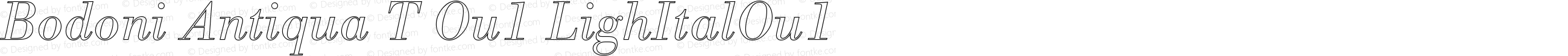 Bodoni Antiqua T Light Italic Ou1