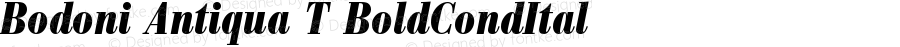 Bodoni Antiqua T Bold Condensed Italic