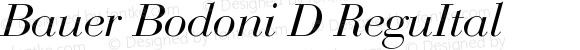 Bauer Bodoni D ReguItal