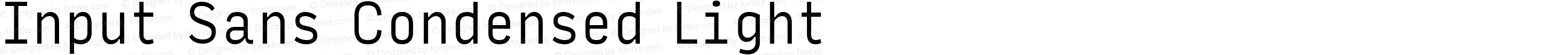 Input Sans Condensed Light