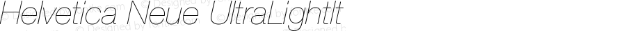 Helvetica Neue CE 26 Ultra Light Italic