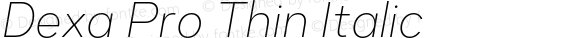 Dexa Pro Thin Italic