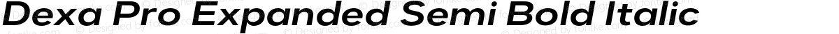 Dexa Pro Expanded Semi Bold Italic