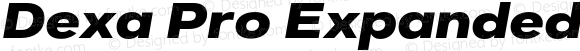 Dexa Pro Expanded Extra Bold Italic